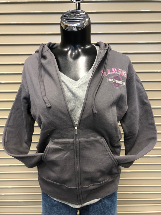 Subtle Eagle Zip Grey