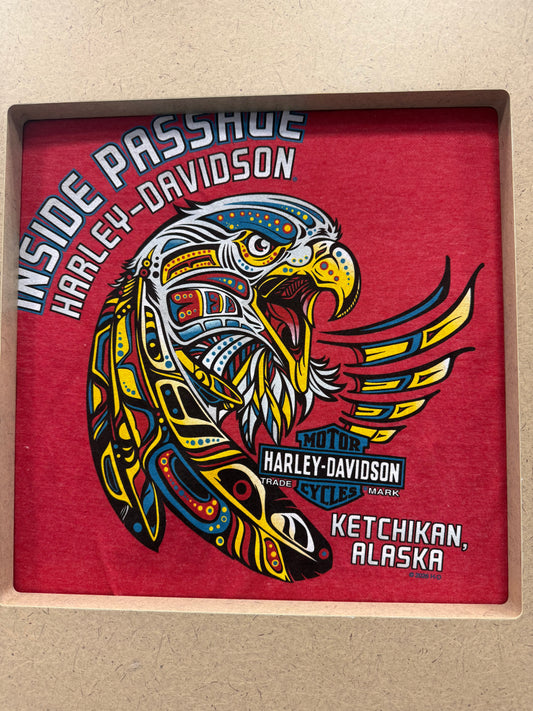 Heathered Red EagleHead Short Sleeve Tee