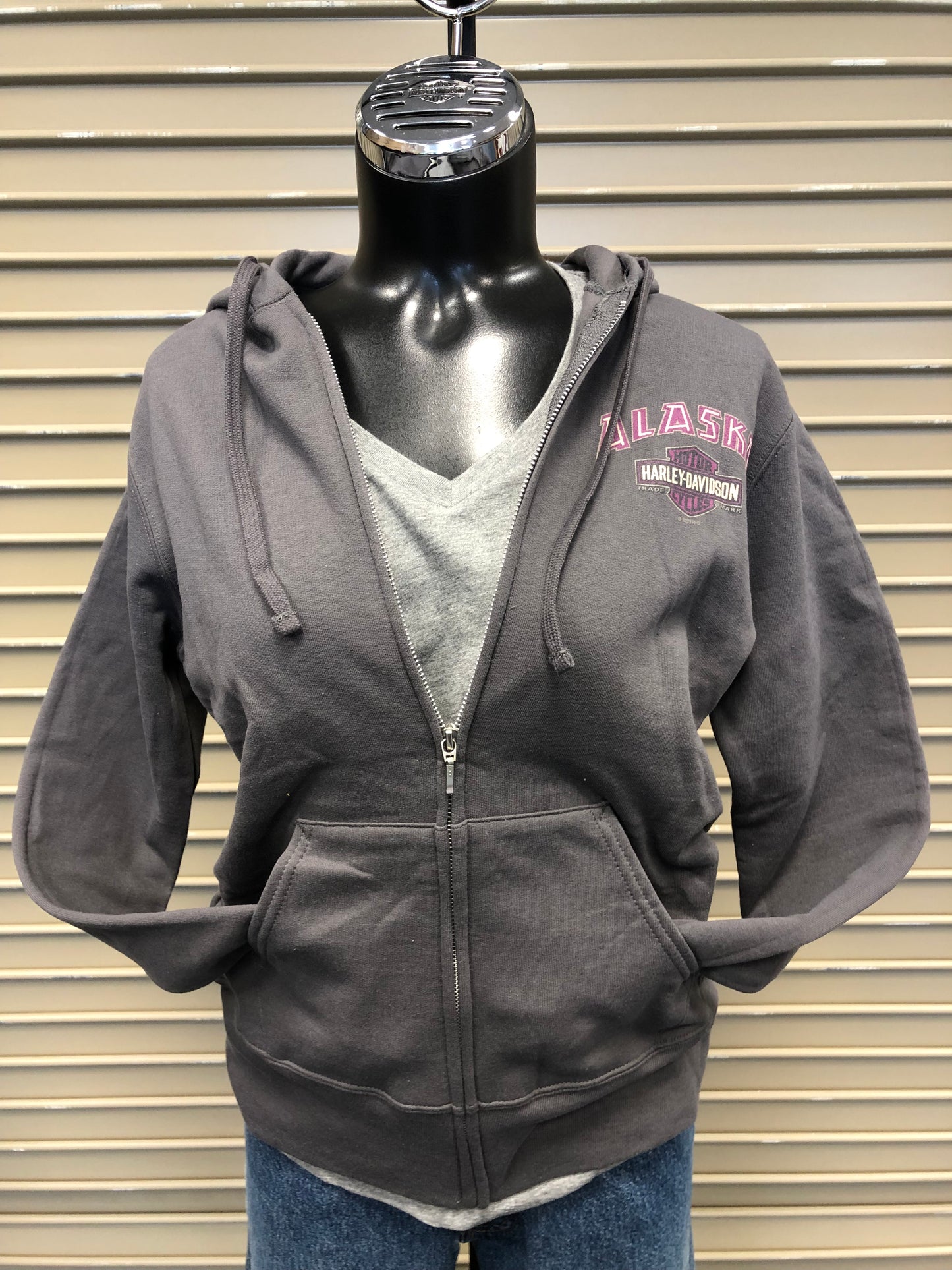 Subtle Eagle Zip Grey