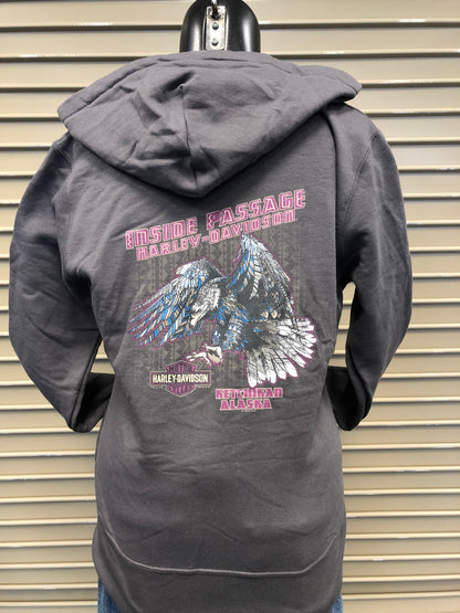 Subtle Eagle Zip Grey
